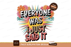 Retro text with flowers sublimation png Product Image 1