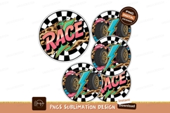 Race car with lightning sublimation png Product Image 1