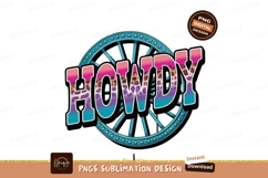 Howdy wagon wheel design sublimation png Product Image 1
