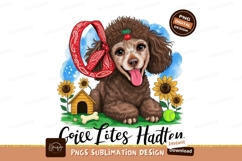 Poodle peace love design sublimation png Product Image 1