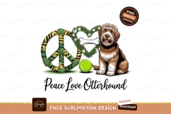 Peace love otterhound isolated on transparent background sub Product Image 1
