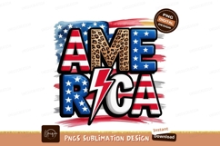 America flag stars isolated on transparent background sublim Product Image 1