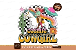 Cosmic cowgirl riding horse sublimation png Product Image 1