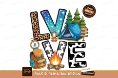 Love camping adventure design sublimation png Product Image 1