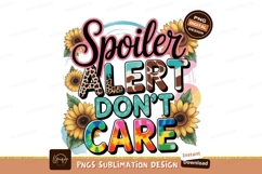 Spoiler alert floral design sublimation png Product Image 1