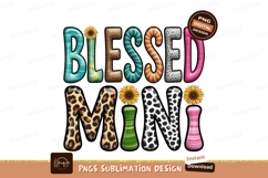 Blessed mini with sunflowers sublimation png Product Image 1