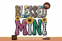 Blessed mini with sunflowers sublimation png Product Image 1