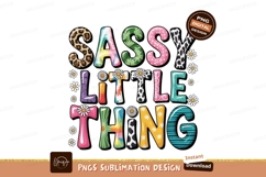 Sassy little thing with daisies sublimation png Product Image 1