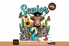 Senior cow isolated on transparent background sublimation Product Image 1