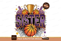 Sister basketball team trophy design sublimation png Product Image 1