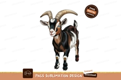 A cute goat isolated on transparent background sublimation Product Image 1