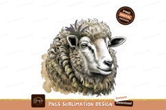 Sheep portrait isolated on transparent background Product Image 1