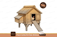 Chicken coop isolated on transparent background sublimation Product Image 1