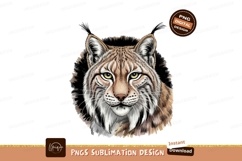 Portrait of a lynx isolated sublimation png Product Image 1