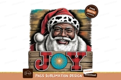 Smiling santa with joy sublimation png Product Image 1