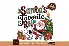 Santas favorite rn sublimation png Product Image 1