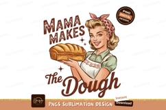 Retro mama makes the dough sublimation png Product Image 1