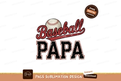 Baseball papa design isolated on transparent background subl Product Image 1