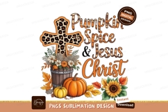 Pumpkin spice and jesus sublimation png Product Image 1