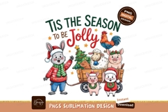 Animals wish tis the season sublimation png Product Image 1