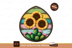 Sunflowers and cactus isolated on transparent background sub Product Image 1