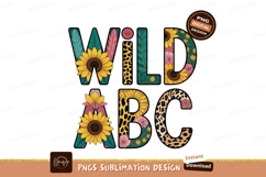 Wild abc design isolated on transparent background sublimati Product Image 1