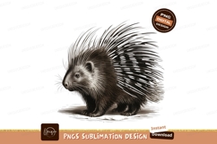 Porcupine with quills sublimation png Product Image 1