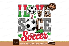 I love soccer design sublimation png Product Image 1