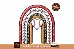 Baseball heart rainbow isolated on transparent background su Product Image 1