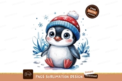 Cute penguin isolated on transparent background sublimation Product Image 1