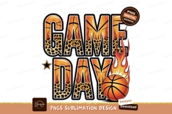 Game day basketball design sublimation png Product Image 1