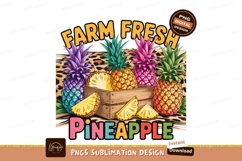 Farm fresh pineapple isolated png sublimation png Product Image 1