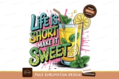 Refreshing lemonade with mint sublimation png Product Image 1