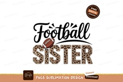 Football sister text design sublimation png Product Image 1