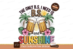 Beer and sunshine design sublimation png Product Image 1