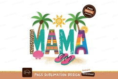 Mama beach tropical summer sublimation png Product Image 1