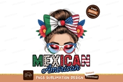 Mexican american woman sublimation png Product Image 1
