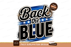 Back the blue design sublimation png Product Image 1