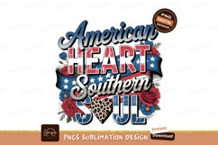 American heart southern soul sublimation png Product Image 1