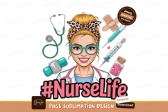 Nurse life medical tools sublimation png Product Image 1
