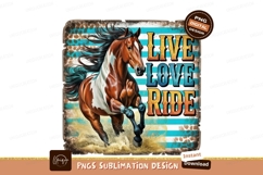 Running horse illustration sublimation png Product Image 1