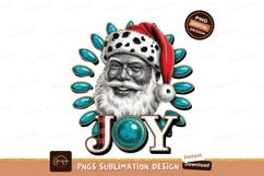 Santa with joy sublimation png Product Image 1