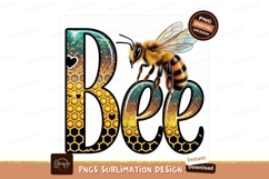 Bee on letter sublimation png Product Image 1