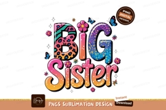 Big sister design isolated on transparent background sublima Product Image 1