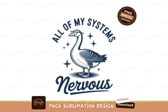 Nervous goose with glasses sublimation png Product Image 1