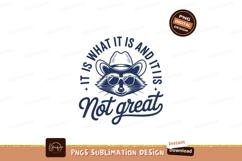 Raccoon with hat sublimation png Product Image 1