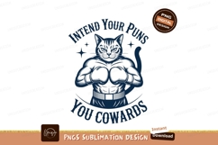 Boxing cat pun sublimation png Product Image 1