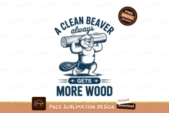 Beaver lifting log for exercise sublimation png Product Image 1