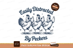 Chickens easily distracted by peckers sublimation png Product Image 1