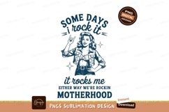 Woman rocking motherhood sublimation png Product Image 1